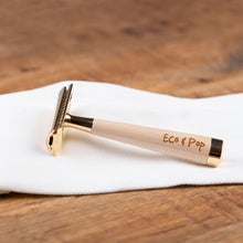 Lataa kuva Galleria-katseluun, Eco&amp;Pop Premium Safety Razor, Maple/Gold
